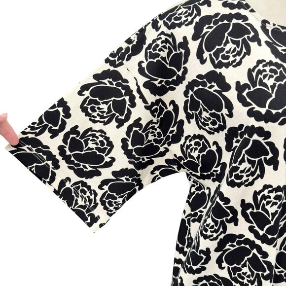 Tory Burch NWT L Rose Print Soft Knit Short Sleeve Cotton T-Shirt Dress - Picture 8 of 11